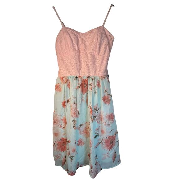 AUW Pink and Green Dress - Size M - Picture 2 of 10